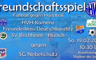 Freundschaftsspiel Fußball vs. Handball am 19.02.2023