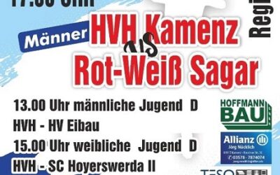 Ankündigung Heimspiele – 25.08.2024 – HVH Kamenz Männer/D-Jugend (m)/D-Jugend (w)