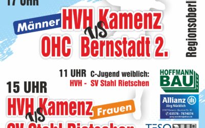 Ankündigung Heimspiel Wochenende – 21./22.09.2024 – HVH Kamenz Männer/Frauen/A-Jugend (m), B-Jugend (m)/C-Jugend (w)/D-Jugend (m)/F-Jugend