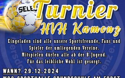 Einladung zum Mix Turnier des HVH Kamenz e. V. am 29.12.2024